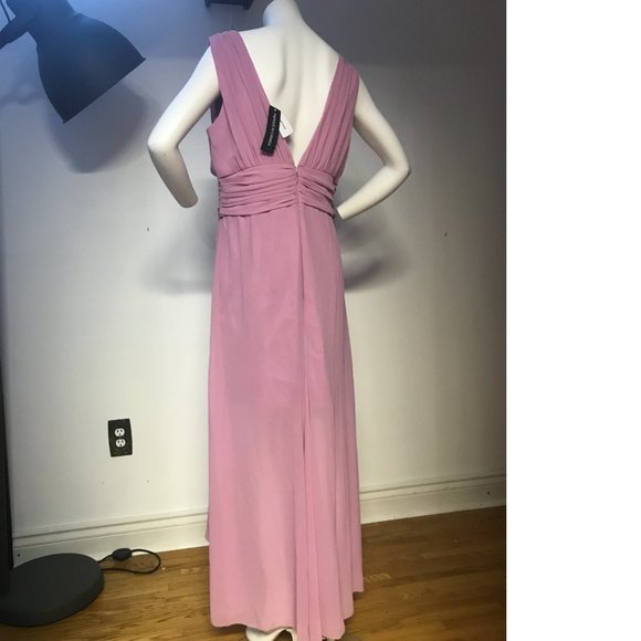 NWT Le Chateau Lilac Purple Lavender Chiffon Wedding Gown Maxi dress - Picture 2 of 5